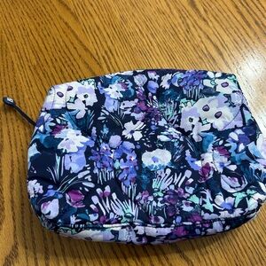 Vera Bradley Featherweight Cosmetic Bag Pattern: Artist Garden Purple